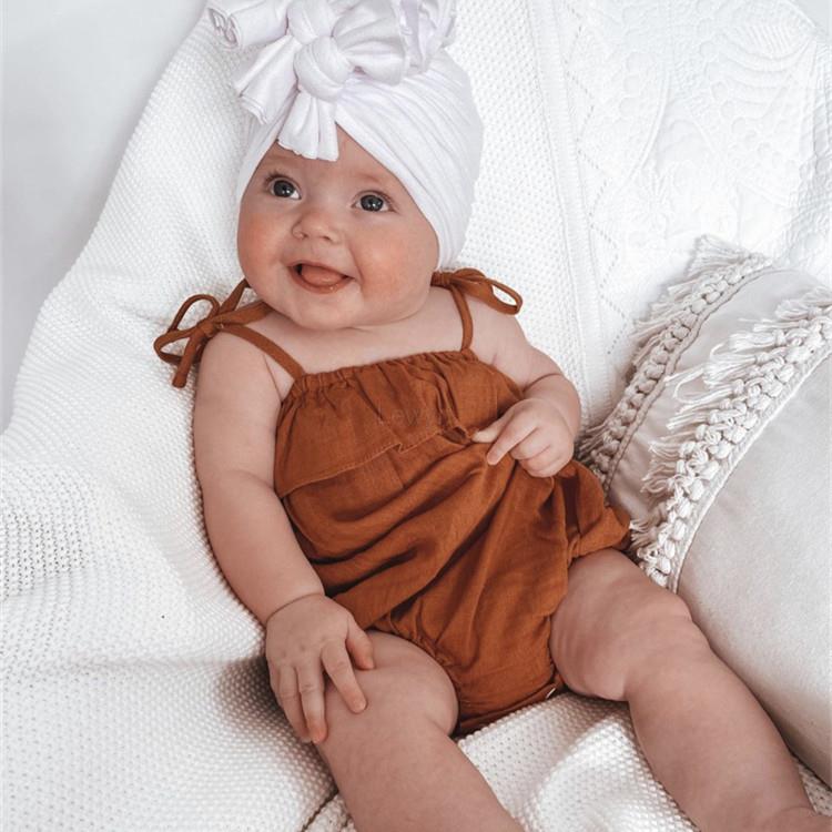 Baby Summer Linen Sleeveless Jumpsuit - Baju Anak Perempuan Bayi Musim Panas