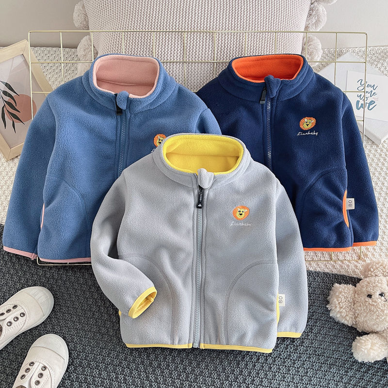 Toddler Boy Winter Fleece Jacket - Jaket Cardigan Fleece Polar Anak Laki-laki