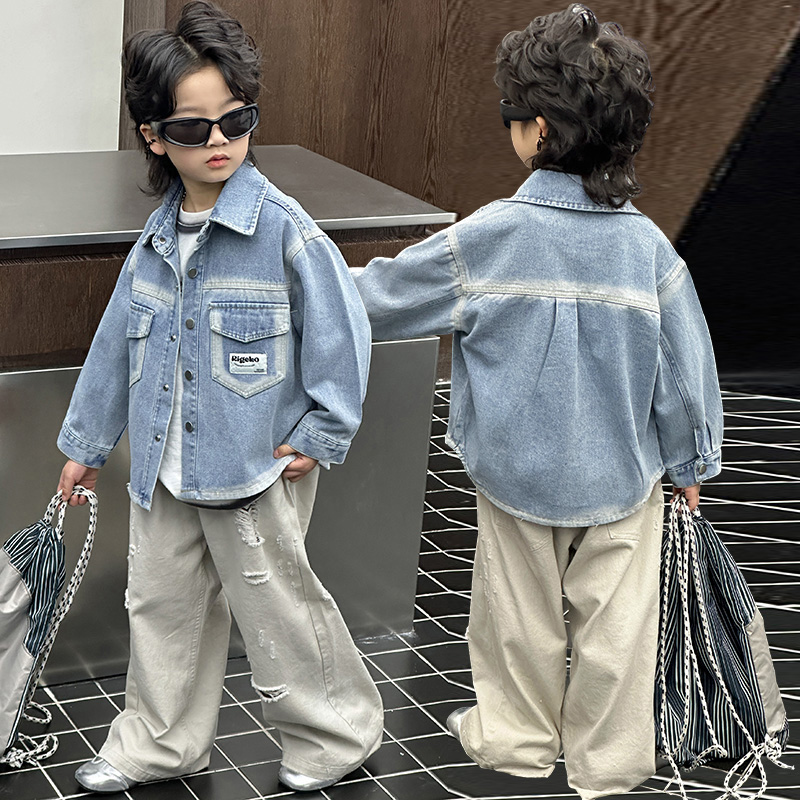Baby Clothes - Jaket Denim Bayi Laki-laki Fashion Musim