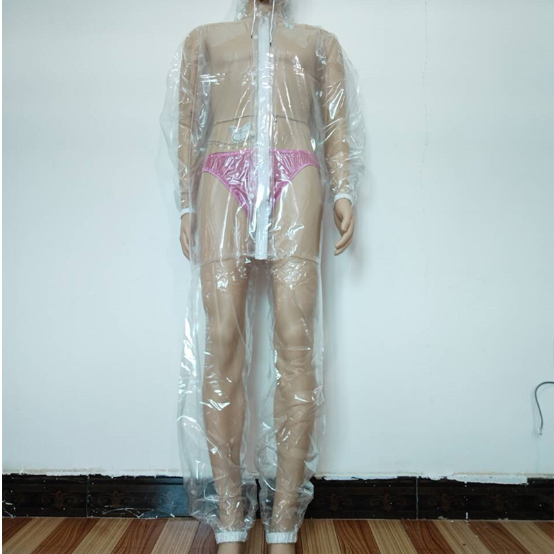 Diapering - Jumpsuit Plastik Transparan PVC Seksi dengan