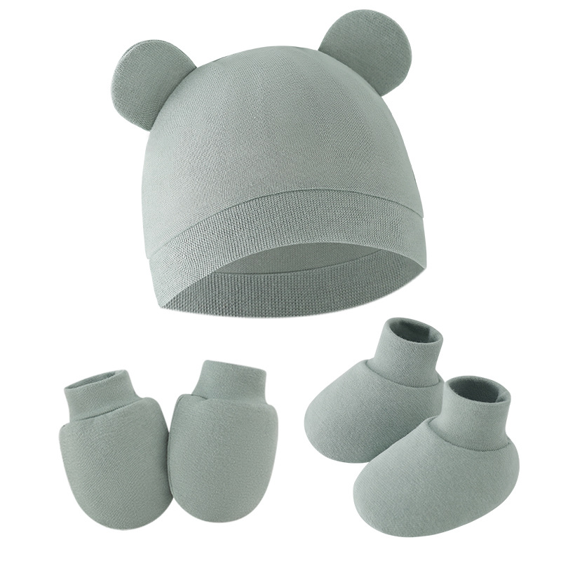 Infant Beanie Hat With Ears - Topi Bonnet bayi baru lahir, tutup