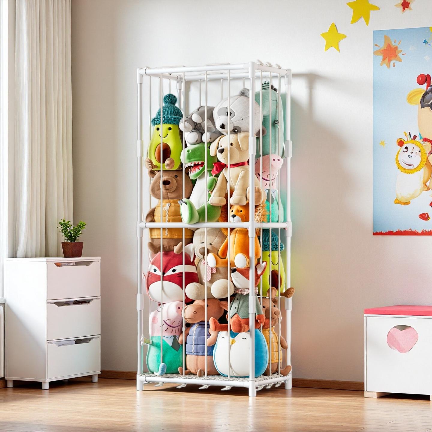 Nursery - Organizer Penyimpanan Boneka Vertikal Bertema Kebun