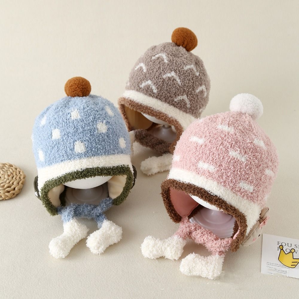 Infant Beanie Hat With Ears - Topi Pelindung Telinga Bayi Anti Angin