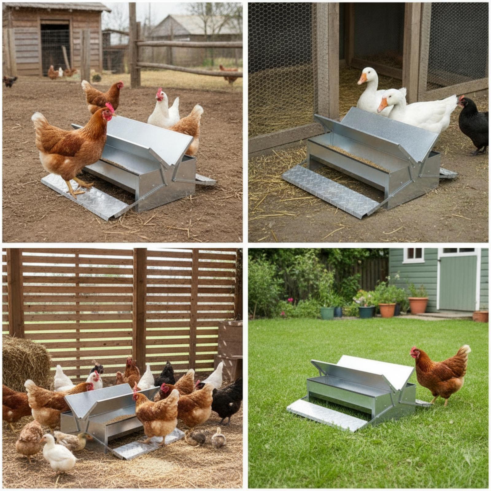Feeding - Tempat Pakan Ayam Otomatis dari Baja