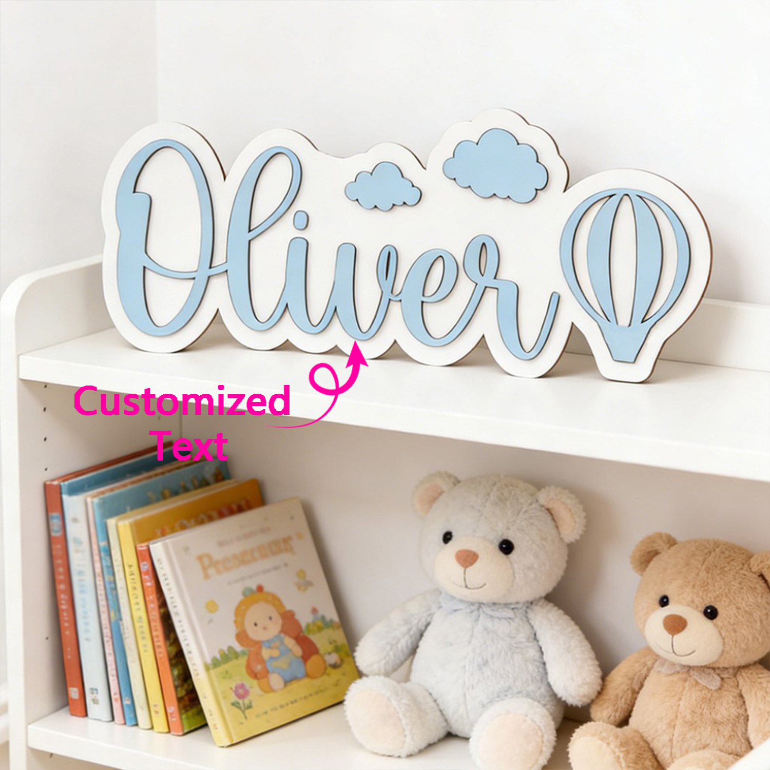 Nursery - Papan Nama Kamar Balon Udara Panas