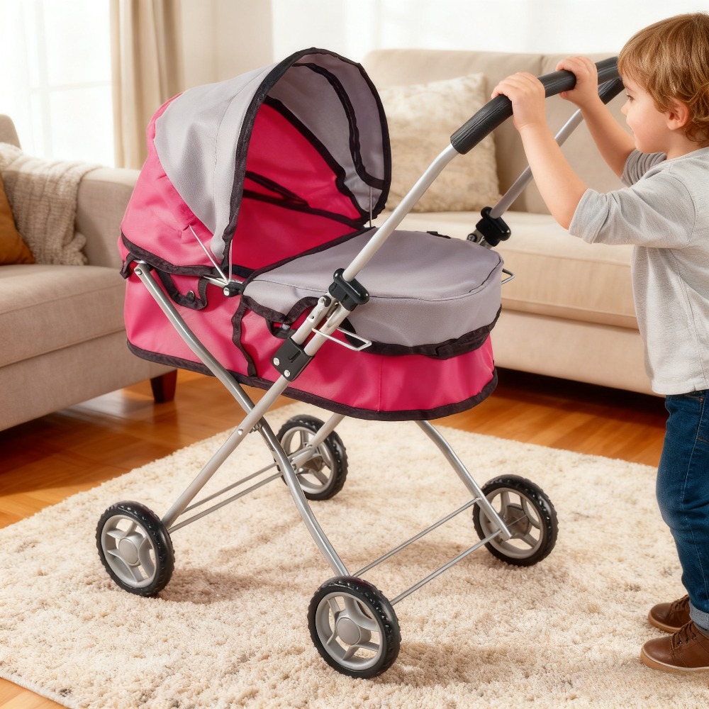 Lightweight Foldable Baby Stroller Compact - Kereta Dorong Boneka untuk Anak-Anak, Kereta