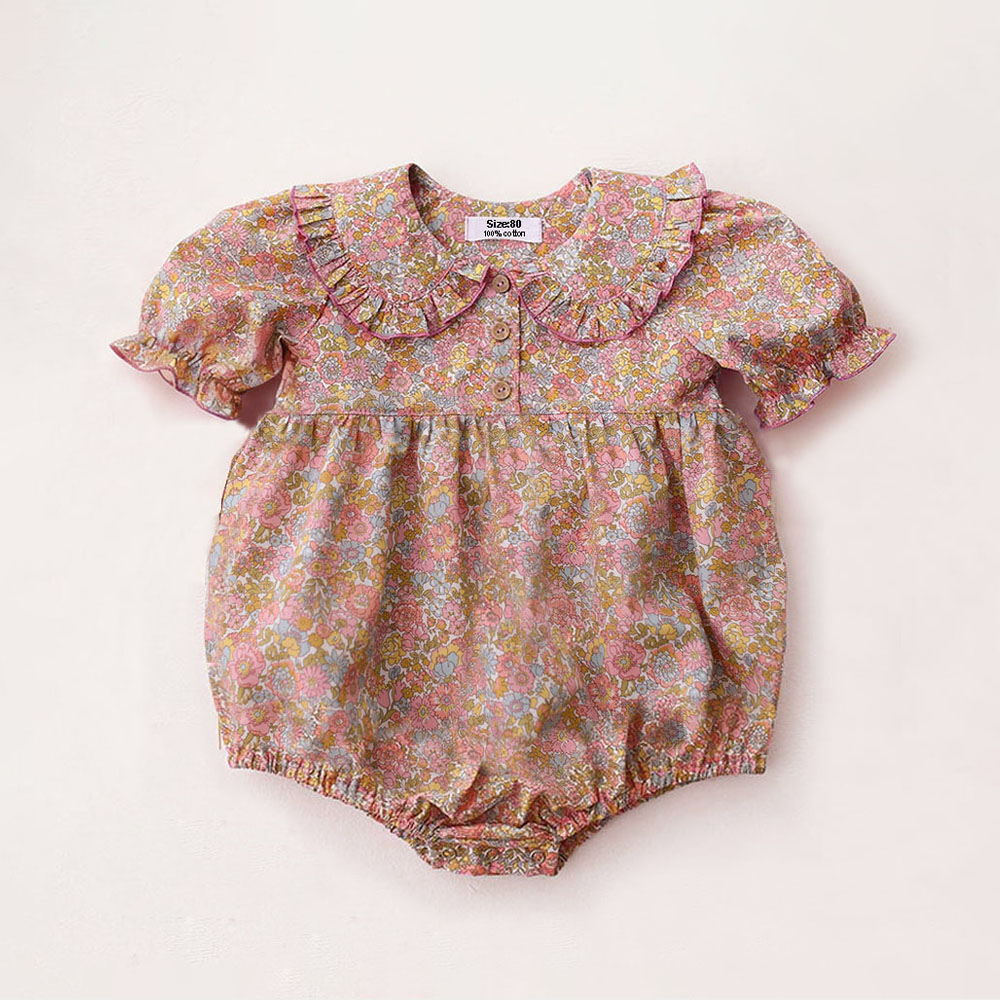 Pakaian Bayi Baru Lahir Musim  - Newborn Baby Girl Romper Floral ulasan dan harga