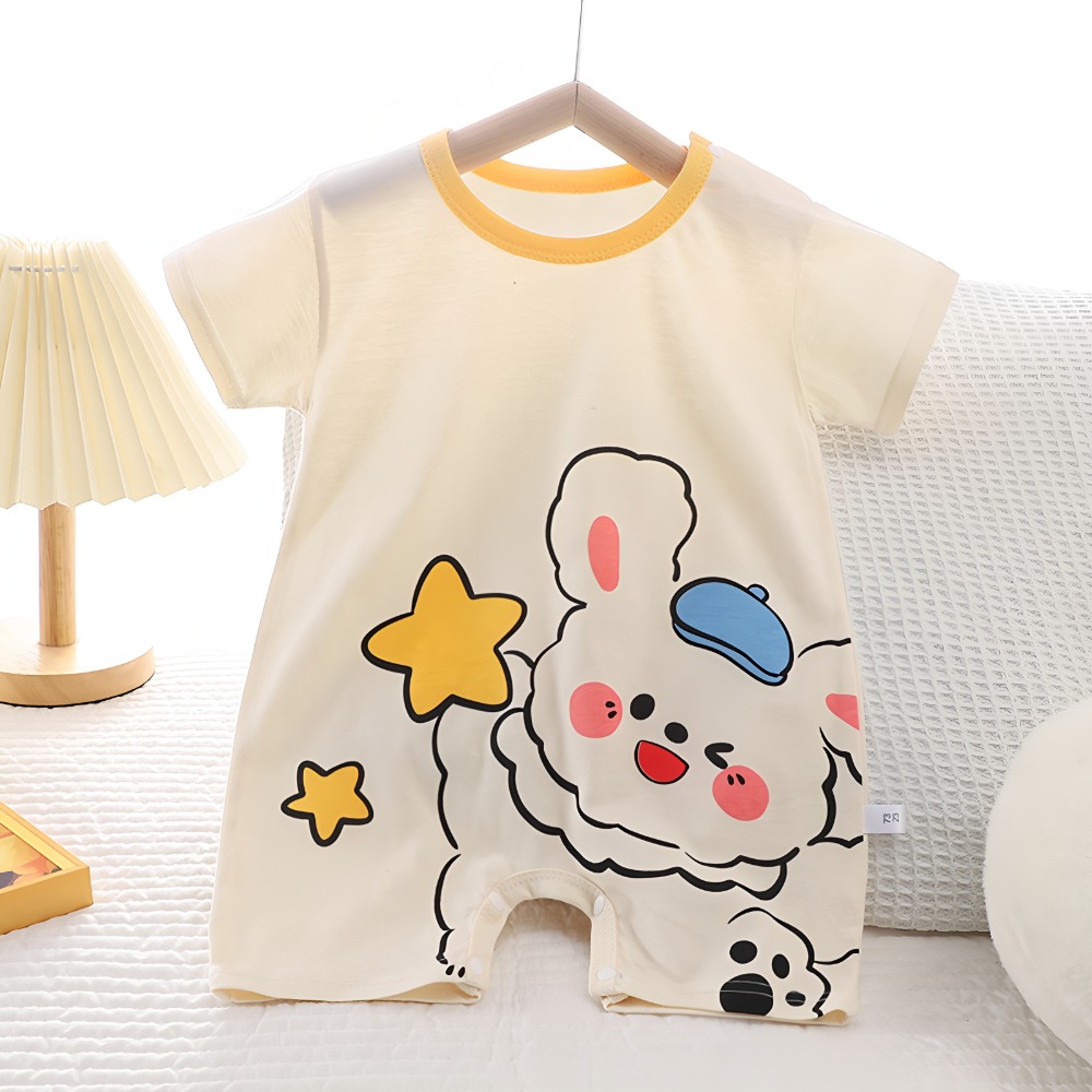 Bodysuit Linen Katun Bayi Baru - Baby Summer Linen Sleeveless Jumpsuit ulasan dan harga