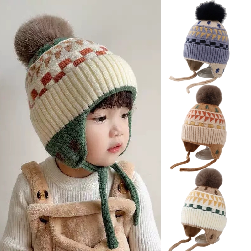 Topi Beanie Bayi Pelindung Tel - Infant Beanie Hat With Ears ulasan dan harga