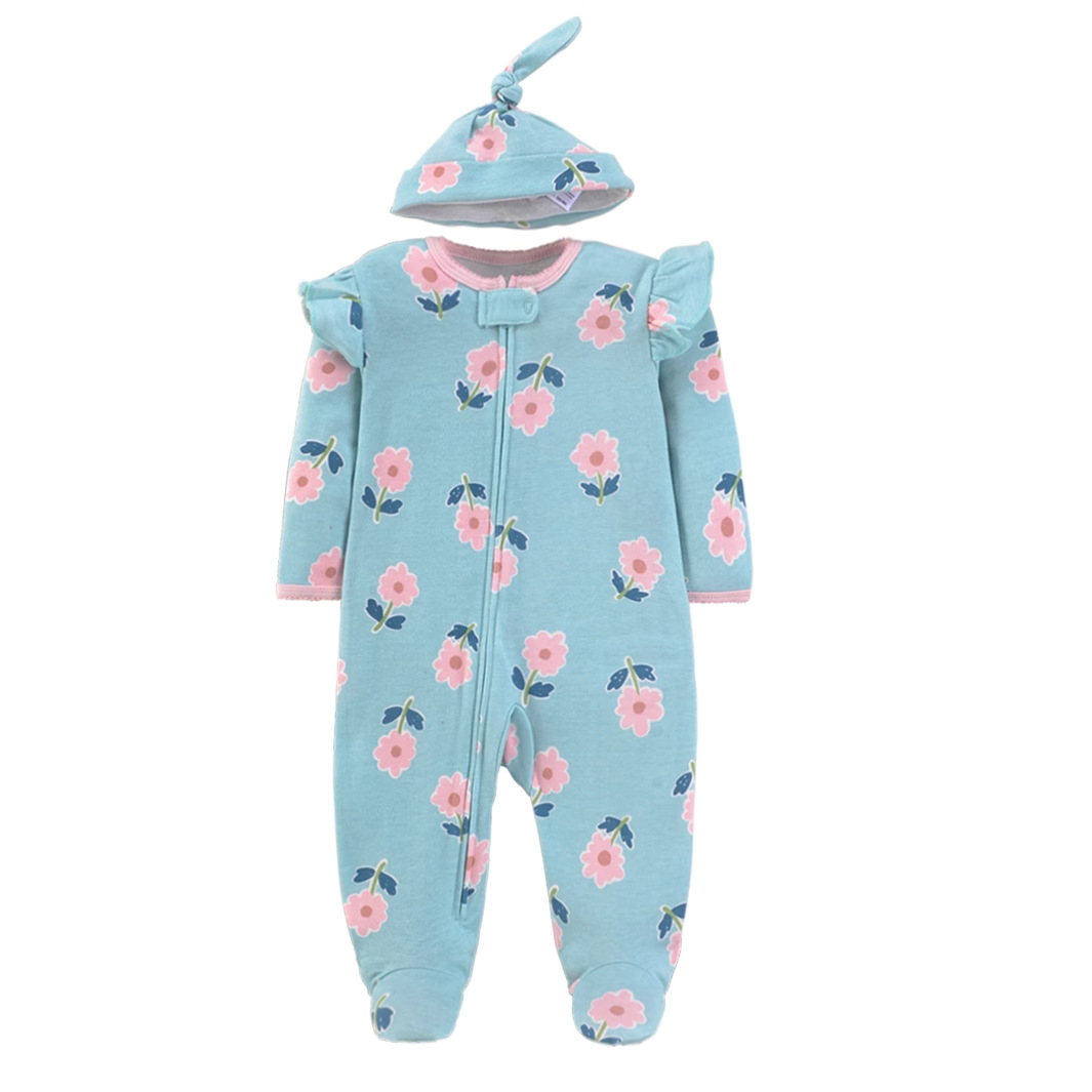 Pakaian Tidur Bayi Baru Lahir  - Cotton Baby Onesies Zipper ulasan dan harga