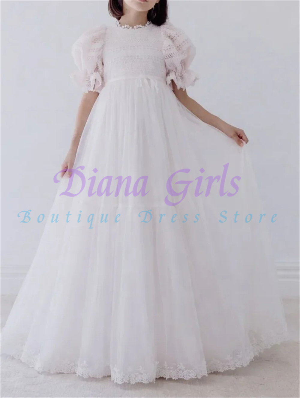 Gaun Gadis Bunga Elegan Warna  - Toddler Girl Tulle Party Dress ulasan dan harga