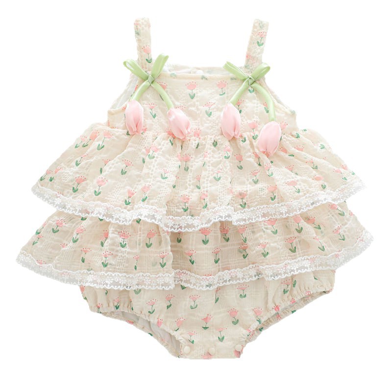 Bodysuit Bayi Perempuan Musim  - Newborn Baby Girl Romper Floral ulasan dan harga