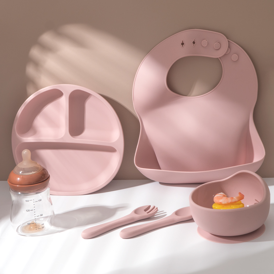 5 buah Set makanan silikon bay - Waterproof Baby Bibs Silicone ulasan dan harga