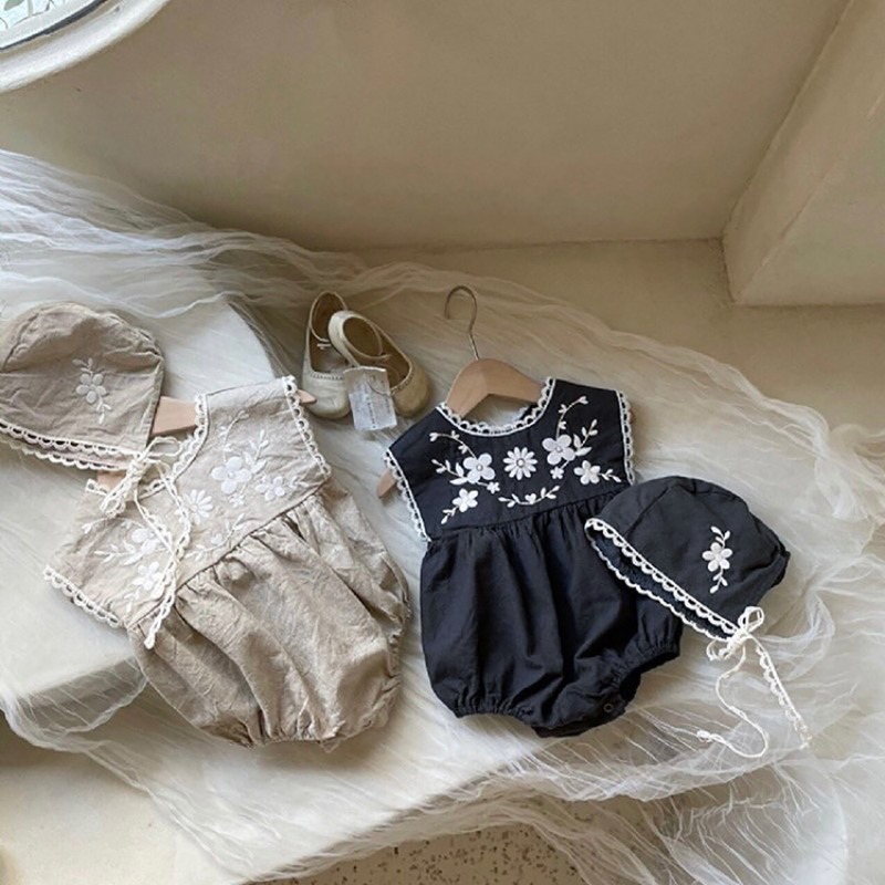 ZOETOPKID Jumpsuit + Topi Bayi - Baby Summer Linen Sleeveless Jumpsuit ulasan dan harga