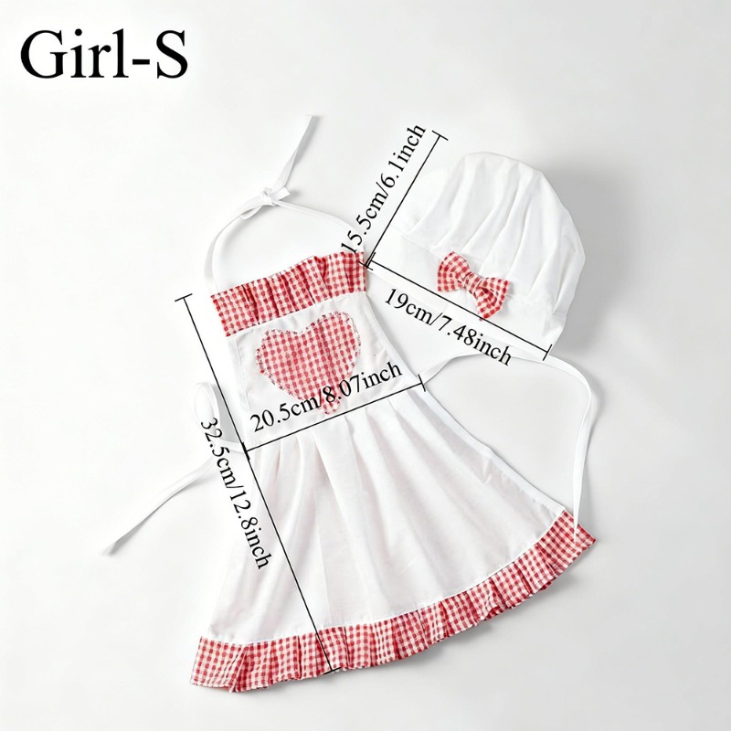 Kostum Koki Bayi Gingham Merah - Infant Photography Props Outfit ulasan dan harga