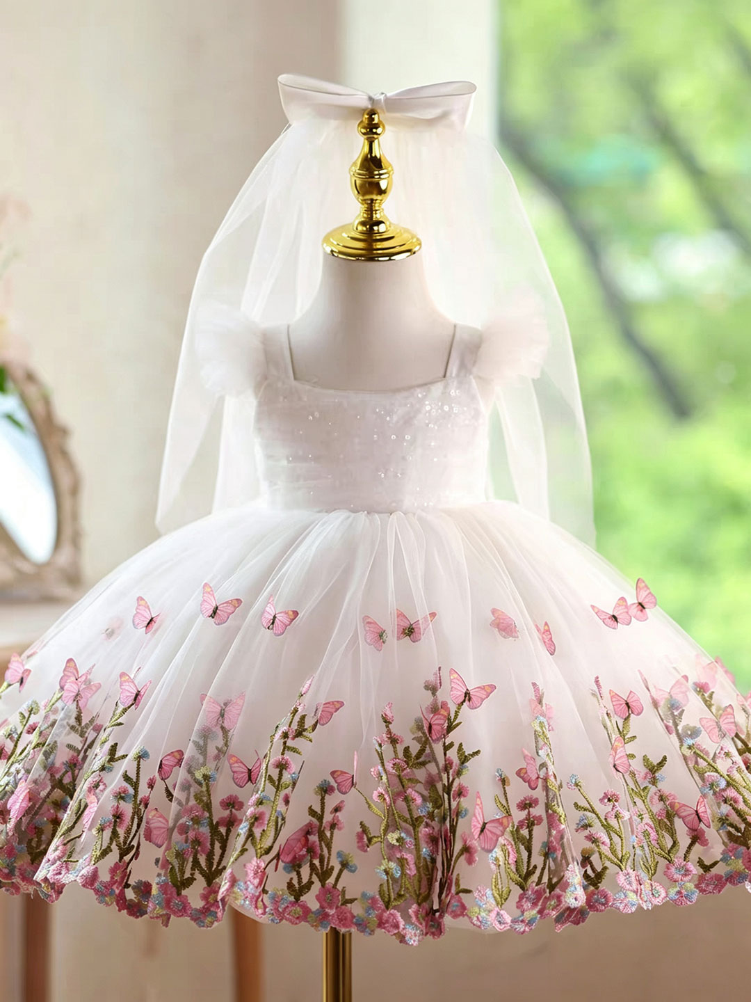 Gaun Anak Perempuan Jill Wish  - Toddler Girl Tulle Party Dress ulasan dan harga