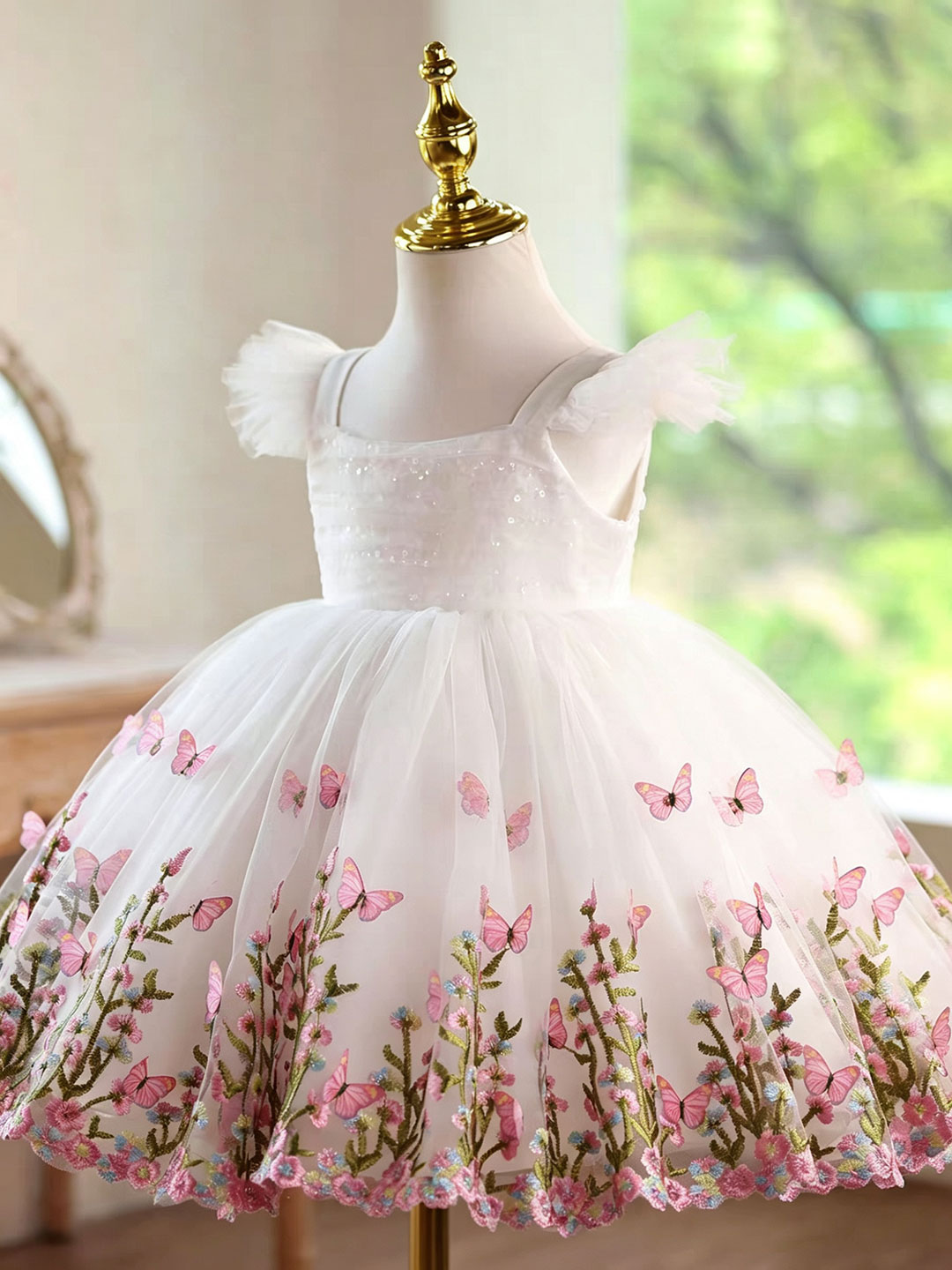 Gaun Anak Perempuan Jill Wish  - Toddler Girl Tulle Party Dress ulasan dan harga