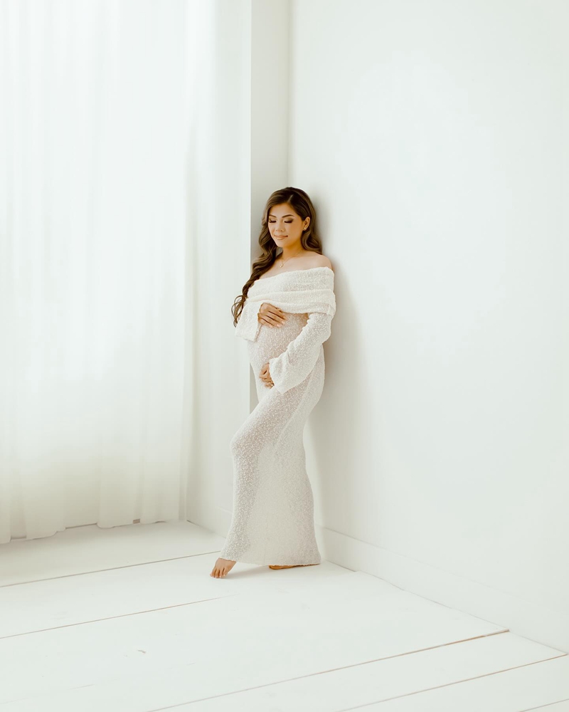 Gaun Pemotretan Ibu Hamil Gaun - Maternity Wear ulasan dan harga