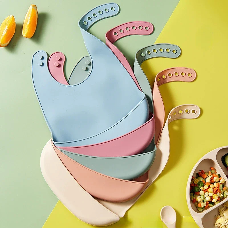 1-4 Buah Bib Bayi Dapat Disesu - Waterproof Baby Bibs Silicone ulasan dan harga