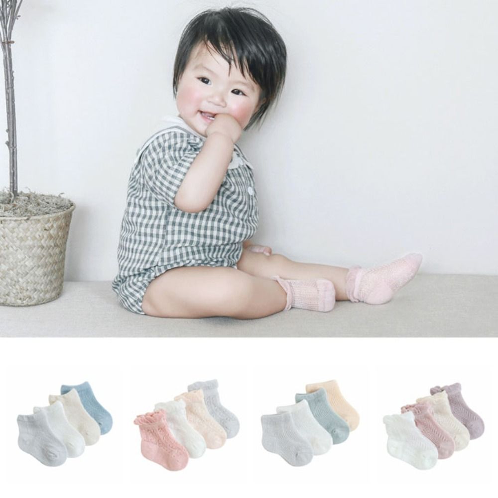 4 Pasang Kaus Kaki Bayi Katun  - Unisex Baby Socks Non Slip ulasan dan harga