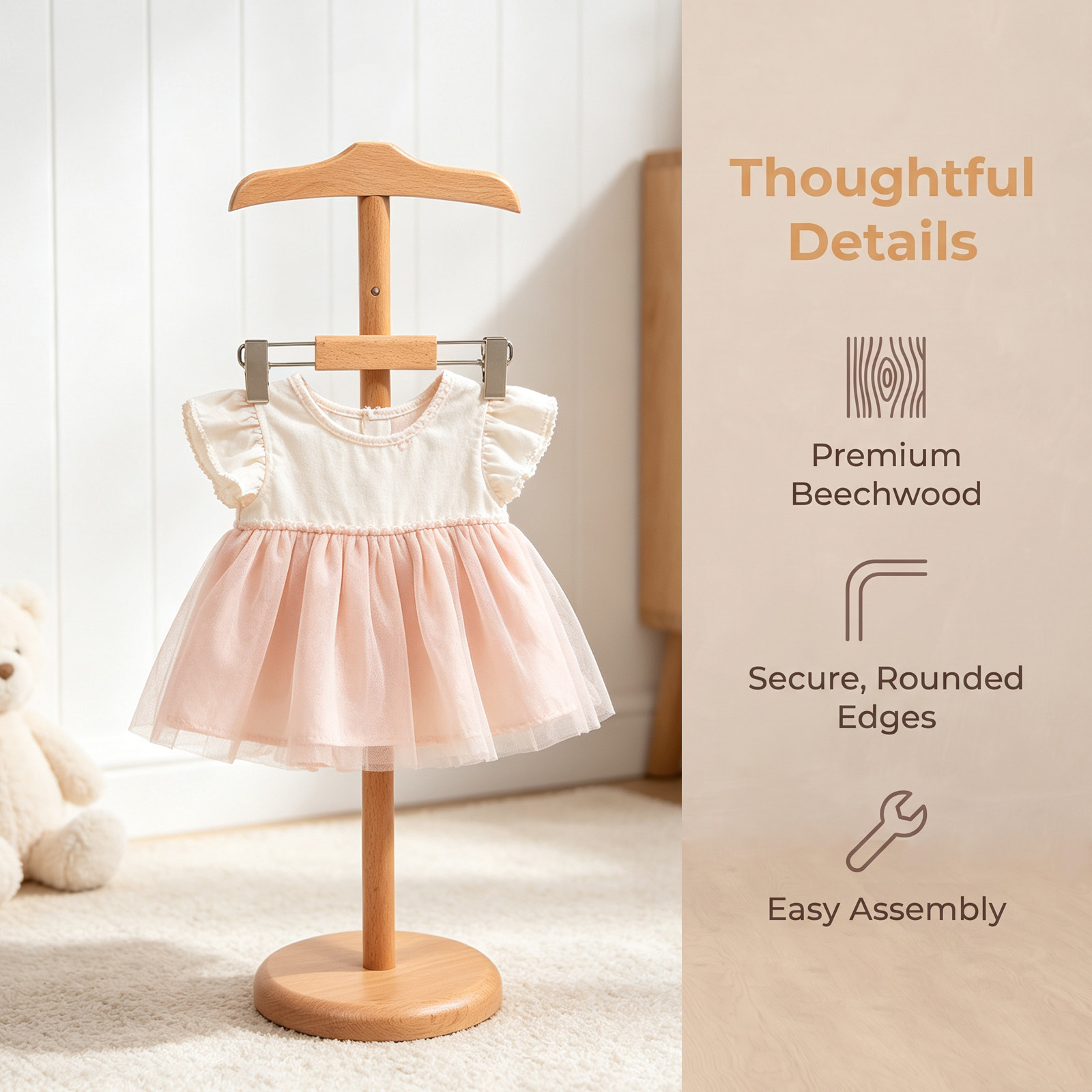 Rak Pakaian Bayi Kayu yang Dap - Baby Clothes ulasan dan harga