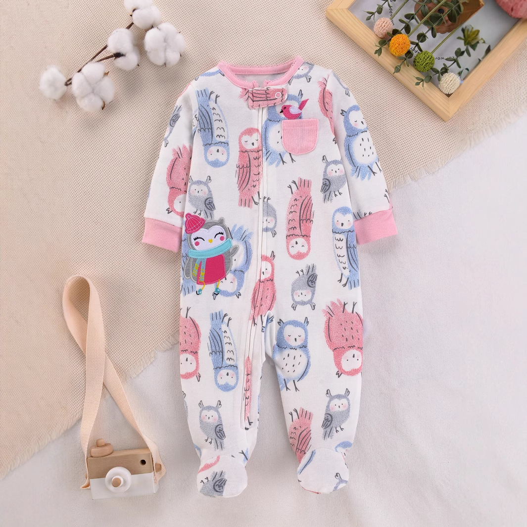 Pakaian Tidur Bayi Baru Lahir  - Cotton Baby Onesies Zipper ulasan dan harga