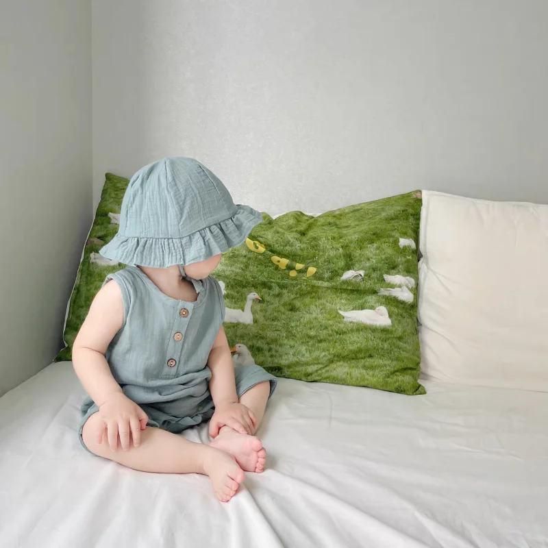 Baju monyet bayi baru lahir, J - Baby Summer Linen Sleeveless Jumpsuit ulasan dan harga