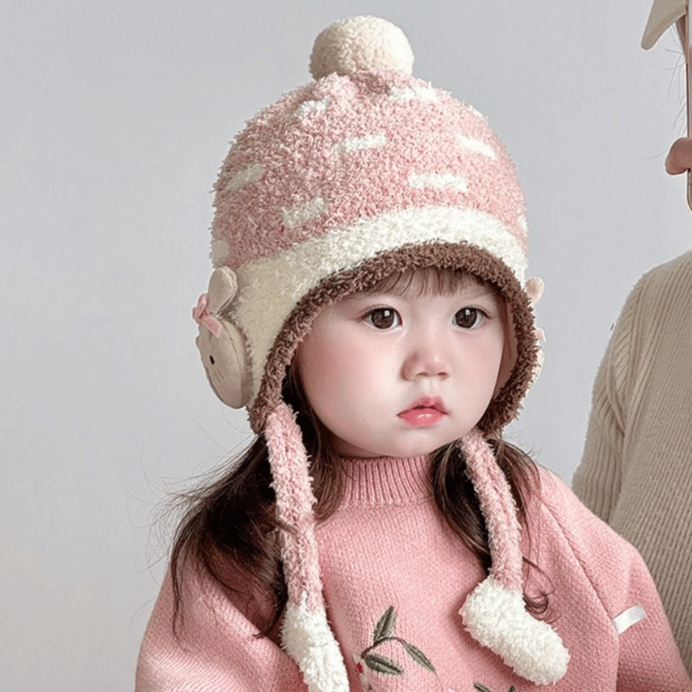 Topi Pelindung Telinga Bayi An - Infant Beanie Hat With Ears ulasan dan harga