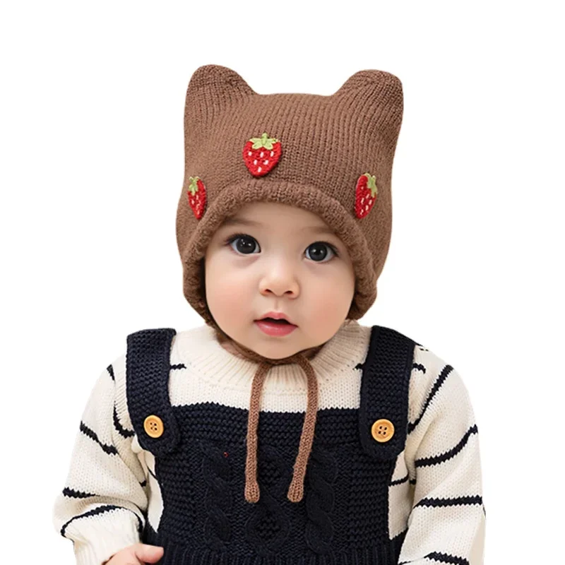Topi Bayi Perempuan Musim Gugu - Infant Beanie Hat With Ears ulasan dan harga