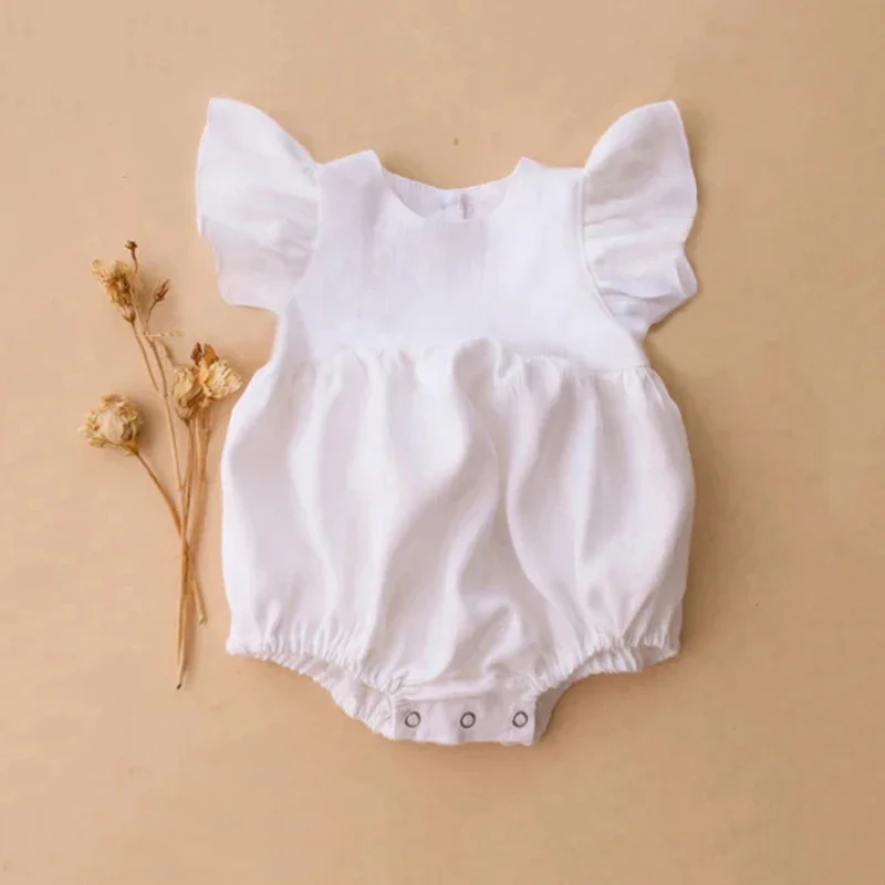 Baju jumpsuit katun Linen bayi - Baby Summer Linen Sleeveless Jumpsuit ulasan dan harga