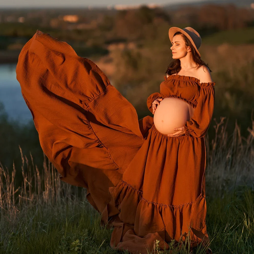 Gaun fotografi bersalin Retro  - Maternity Wear ulasan dan harga