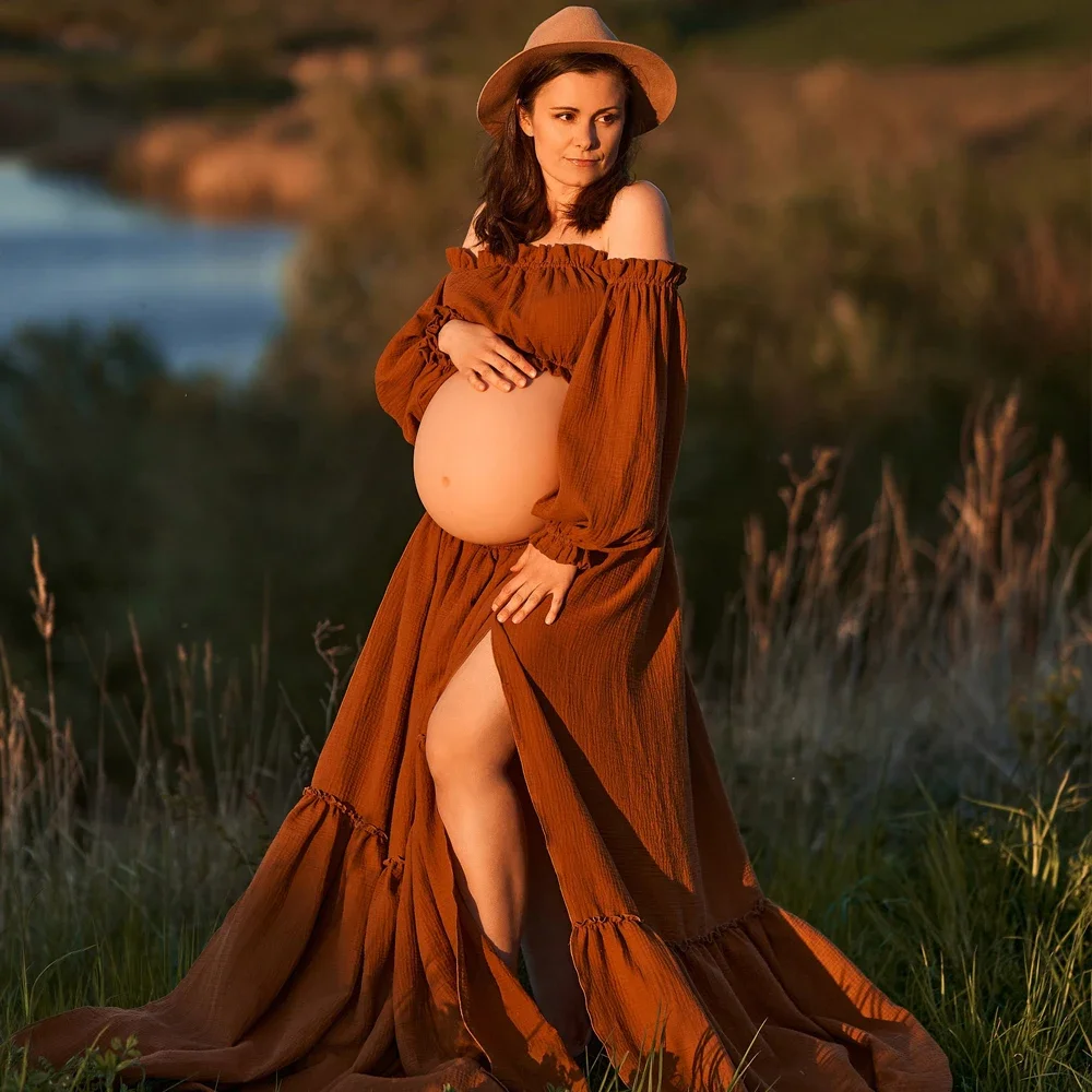 Gaun fotografi bersalin Retro  - Maternity Wear ulasan dan harga